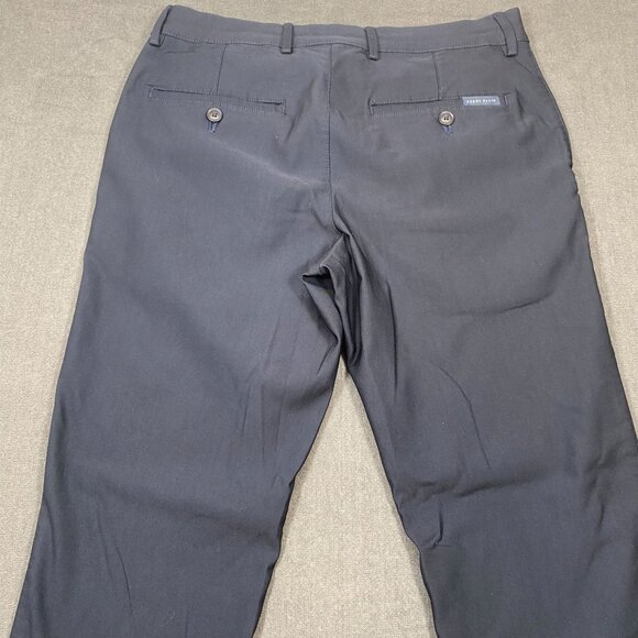 Perry Ellis Mens Slim Fit Navy Blue Dress Pants Size 30x30 Viscose & Polyester - Picture 3 of 14